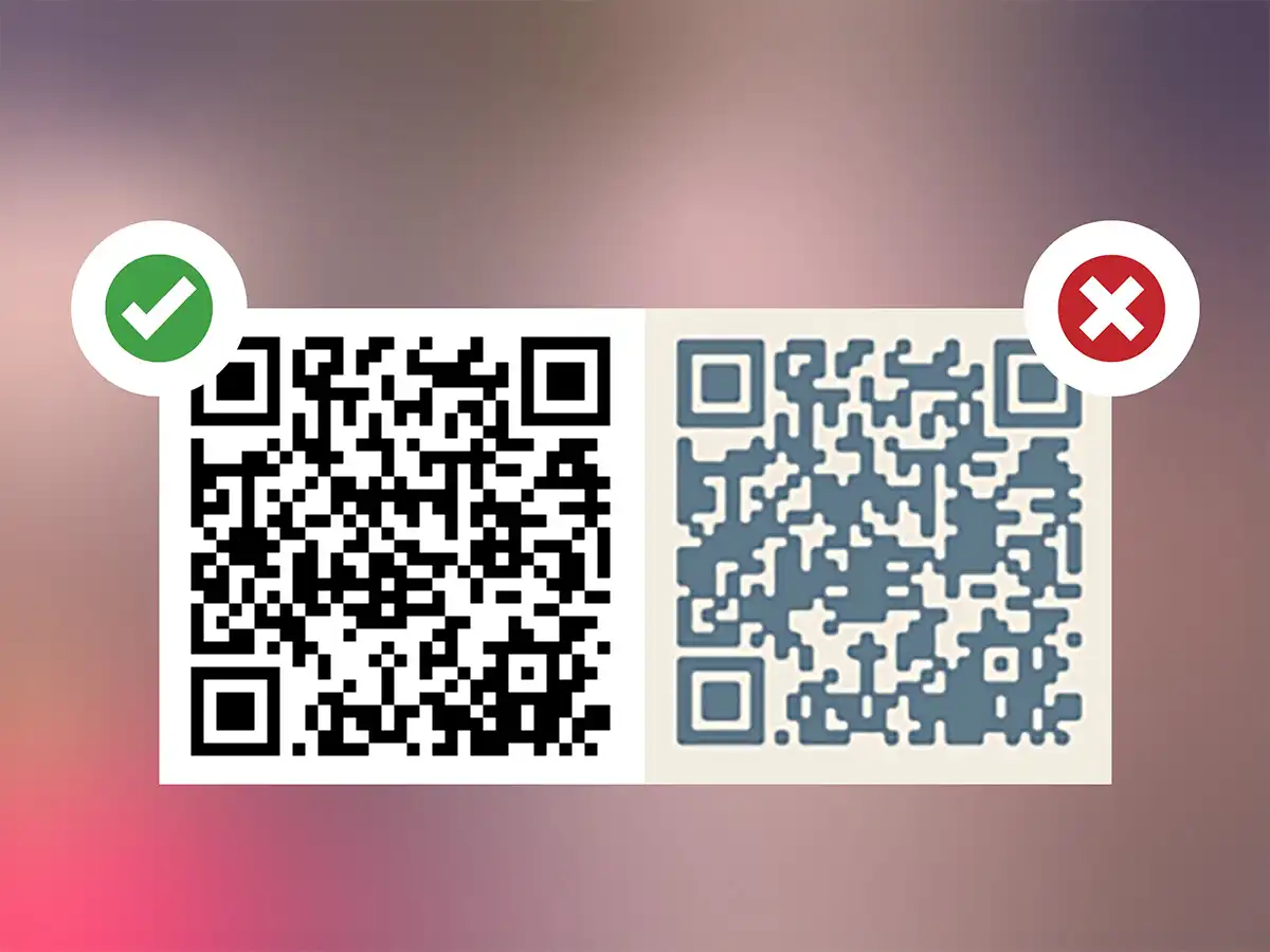Correct vs Bad QR Code