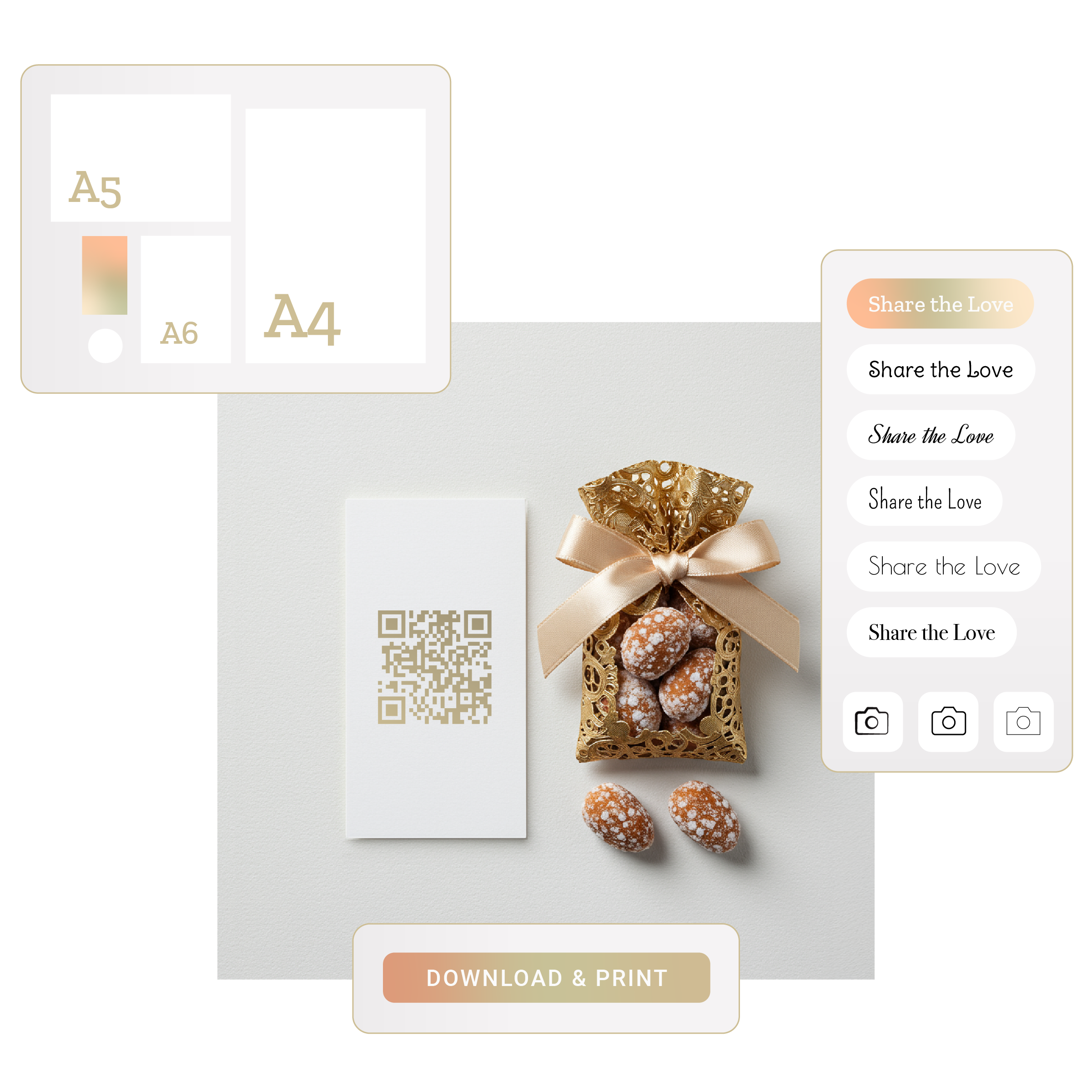 Wedding QR Code on a table at a wedding reception